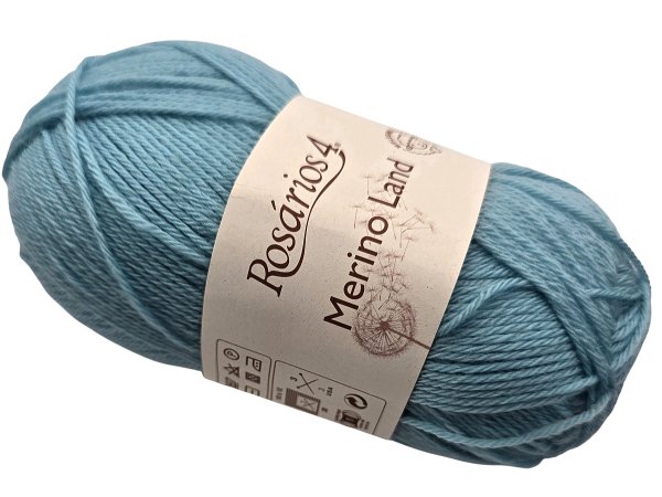 MERINO LAND 20 Błękitna 50g 220m Rosarios4 włóczka 100% wełna merino hurtownia włóczek GOLD-POL Warszawa