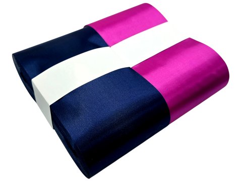 10cm 50m HURT PINK CIEMNA RÓŻOWA 109 wstążka satynowa atłasowa szeroka na kokardy wstęgi hurtownia wstążek Warszawa