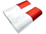 10cm 50m HURT CZERWONA wstążka satynowa szeroka na kokardy wstęgi miękka ale sztywna