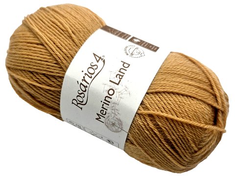 MERINO LAND 34 Miodowa 50g 220m Rosarios4 włóczka 100% wełna merino hurtownia włóczek GOLD-POL Warszawa