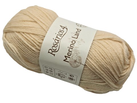 MERINO LAND 14 Beżowa 50g 220m Rosarios4 włóczka 100% wełna merino hurtownia włóczek GOLD-POL Warszawa