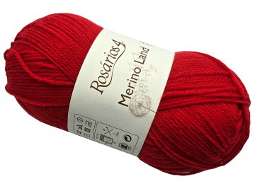MERINO LAND 08 Czerwona 50g...