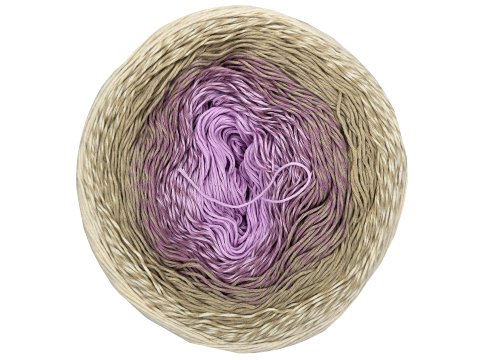 ROSEGARDEN 327 BEŻ LILA 100% BAWEŁNA cienka włóczka YarnArt 250g 1000m
