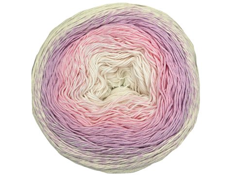 ROSEGARDEN 331 BEŻ LILA RÓŻ BIAŁY 100% BAWEŁNA cienka włóczka YarnArt 250g 1000m