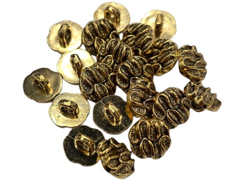 13mm Guziki złote opk 20szt kolor ZŁOTY guziki plastikowe lekkie na stopce do sweterka marynarki bluzeczki