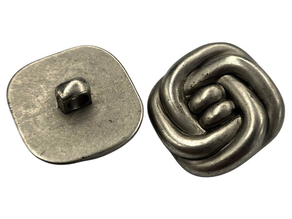 25mm Guziki srebrne opk 12szt kolor Srebrna Oksyda guziki plastikowe lekkie na stopce do swetra marynarki  sklep z guzikami