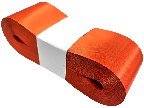 5cm 50m HURT POMARAŃCZOWA ORANGE 146 wstążka satynowa na kokardy wstęgi miękka ale sztywna hurtownia wstążek GOLD-POL