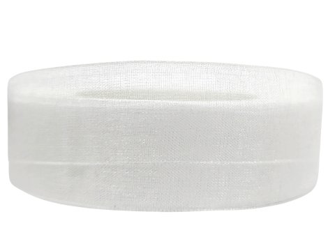 18mm wstążka organza 27,4m BIAŁA szyfonowa najtaniej od producenta OUTLET ostatnie rolki