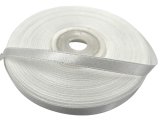 6mm wstążka atłasowa 101 BIAŁA WHITE cena za 1 rolkę 25m nylonowa wstążki satynowe dekoracyjne