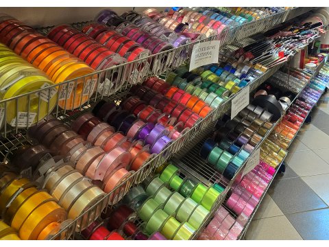 10cm 50m HURT NAVY BLUE GRANATOWA 184 wstążka satynowa atłasowa szeroka na kokardy wstęgi hurtownia wstążek Warszawa