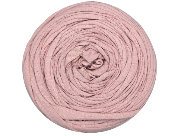 Spaghetti cotton RÓŻ INDYJSKI JASNY SPŁOWIAŁY cena za 1 sztukę około 120m włóczka z recyklingu t-shirt nici bawełna sklep