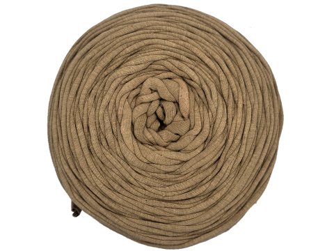 Spaghetti cotton BRĄZ ORZECH WŁOSKI cena za 1 sztukę około 120m włóczka z recyklingu t-shirt nici bawełna sklep