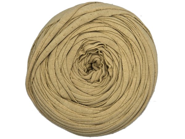 Spaghetti cotton BEŻ SŁOMKA cena za 1 sztukę około 120m włóczka z recyklingu t-shirt nici bawełna sklep