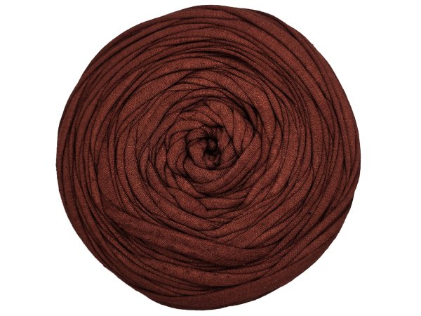 Spaghetti cotton BRĄZ KASZTANOWY cena za 1 sztukę około 120m włóczka z recyklingu t-shirt nici bawełna s