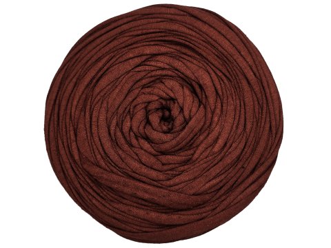 Spaghetti cotton BRĄZ KASZTANOWY cena za 1 sztukę około 120m włóczka z recyklingu t-shirt nici bawełna s