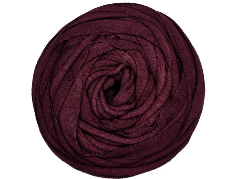 Spaghetti cotton BORDOWY cena za 1 sztukę około 120m włóczka z recyklingu t-shirt nici bawełna sklep