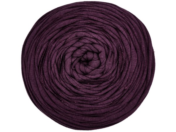 Spaghetti cotton FIOLET ŚLIWKA cena za 1 sztukę około 120m włóczka z recyklingu t-shirt nici bawełna sklep