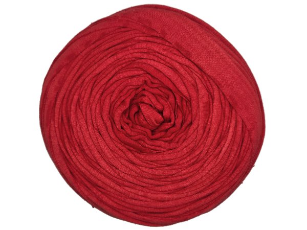 Spaghetti cotton CZERWONY GŁADKI cena za 1 sztukę około 120m włóczka z recyklingu t-shirt nici bawełna sklep