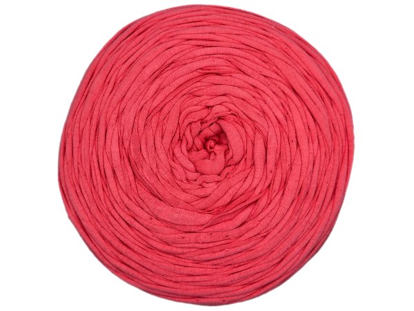 Spaghetti cotton RÓŻ BRZOSKWINIOWY cena za 1 sztukę około 120m włóczka z recyklingu t-shirt nici bawełna sklep