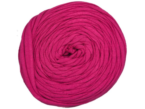 Spaghetti cotton RÓŻOWY CIEMNY FUKSJA cena za 1 sztukę około 120m włóczka z recyklingu t-shirt nici bawełna sklep