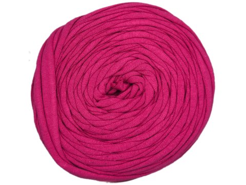 Spaghetti cotton RÓŻOWY CIEMNY FUKSJA cena za 1 sztukę około 120m włóczka z recyklingu t-shirt nici bawełna sklep