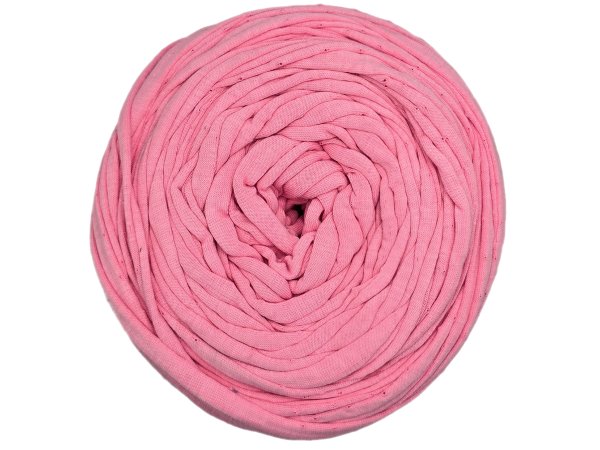 Spaghetti cotton RÓŻ JASNY BABY cena za 1 sztukę około 120m włóczka z recyklingu t-shirt nici bawełna sklep