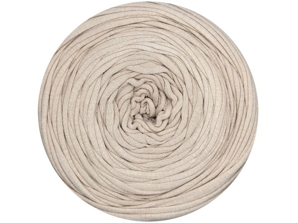 Spaghetti cotton BEŻ NAJJAŚNIEJSZY ZIMNY cena za 1 sztukę około 120m włóczka z recyklingu t-shirt nici bawełna