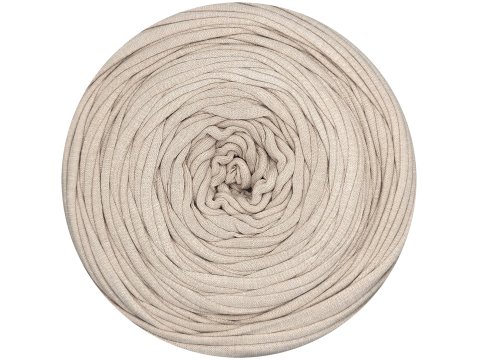 Spaghetti cotton BEŻ NAJJAŚNIEJSZY ZIMNY cena za 1 sztukę około 120m włóczka z recyklingu t-shirt nici bawełna