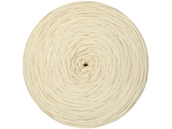 Spaghetti cotton ECRU KREM cena za 1 sztukę około 120m włóczka z recyklingu t-shirt nici bawełna