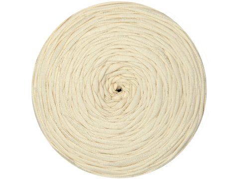Spaghetti cotton ECRU KREM cena za 1 sztukę około 120m włóczka z recyklingu t-shirt nici bawełna