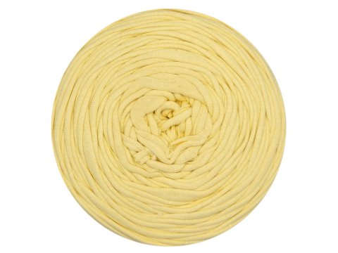 Spaghetti cotton ŻÓŁTY WANILIOWY cena za 1 sztukę około 120m włóczka z recyklingu t-shirt nici bawełna