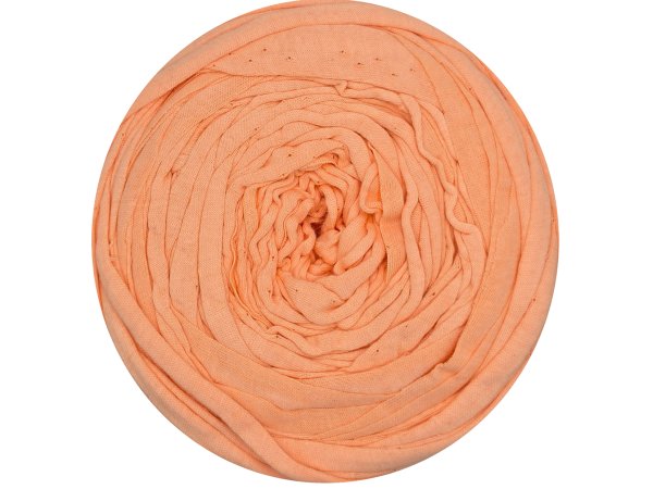 Spaghetti cotton BRZOSKWINIOWY PEACH cena za 1 sztukę około 120m włóczka z recyklingu t-shirt nici bawełna