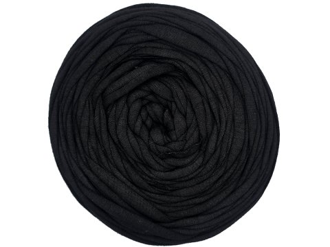 Spaghetti cotton CZARNY GŁADKI cena za 1 sztukę około 120m włóczka z recyklingu t-shirt nici bawełna sklep w Warszawie