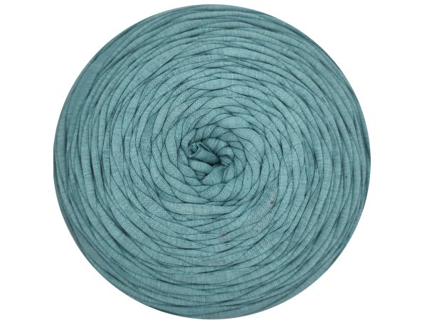 Spaghetti cotton NIEBIESKI ZGASZONY WPADA W TURKUS cena za 1 sztukę około 120m włóczka z recyklingu t-shirt nici bawełna