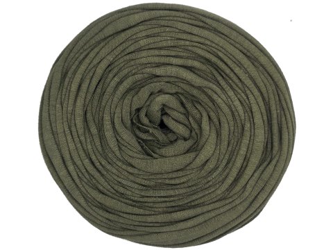 Spaghetti cotton OLIWKA CIEMNA cena za 1 sztukę około 120m włóczka z recyklingu t-shirt nici bawełna