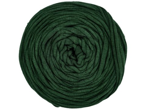 Spaghetti cotton ZIELONY CIEMNY cena za 1 sztukę około 120m włóczka z recyklingu t-shirt nici bawełna s