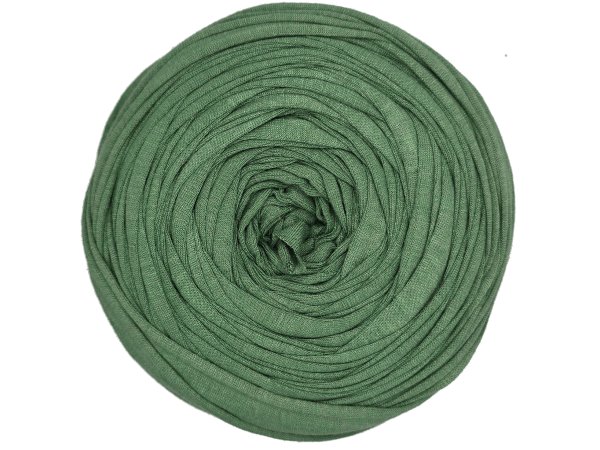 Spaghetti cotton ZIELONA SZAŁWIA cena za 1 sztukę około 120m włóczka z recyklingu t-shirt nici bawełna sklep