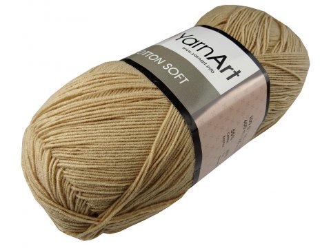 COTTON SOFT 07 CAMEL 100g 600m YarnArt cieńka bawełna na obrus letni sklep z włóczkami GOLD-POL Warszawa