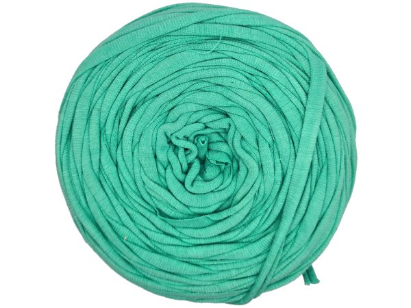 Spaghetti cotton ZIELONY MINT cena za 1 sztukę około 120m włóczka z recyklingu t-shirt nici bawełna sklep