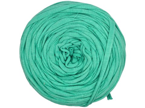 Spaghetti cotton ZIELONY MINT cena za 1 sztukę około 120m włóczka z recyklingu t-shirt nici bawełna sklep