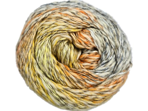 Włóczka Linen Soft 7403 MIX ŻÓŁTY ORANGE SZARY YarnArt na Topy i Bluzki  ✔️