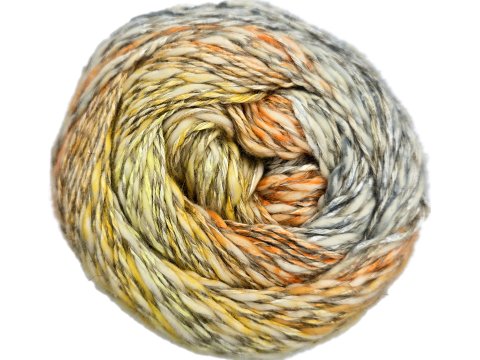 Włóczka Linen Soft 7403 MIX ŻÓŁTY ORANGE SZARY YarnArt na Topy i Bluzki  ✔️