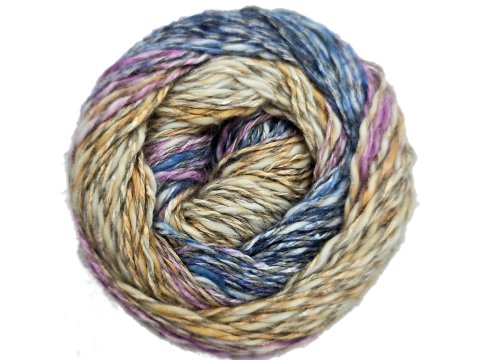 Włóczka Linen Soft 7402 MIX BEŻ NIEBIESKI LILA SZARY YarnArt na Topy i Bluzki  ✔️