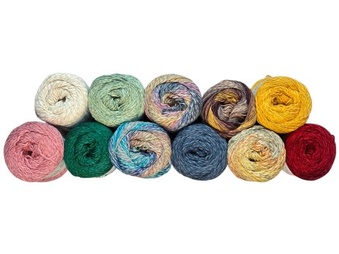 Włóczka Linen Soft 7405 MIX BEŻ BRĄZ YarnArt na Topy i Bluzki sklep z włóczkami Warszawa ✔️