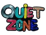 Aplikacja QUIET ZONE cekinowa TERMO NA ŻELAZKO cena za 1szt Outlet Koniec Kolekcji ostatnie sztuki