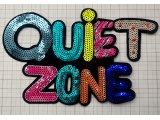 Aplikacja QUIET ZONE cekinowa TERMO NA ŻELAZKO cena za 1szt Outlet Koniec Kolekcji ostatnie sztuki