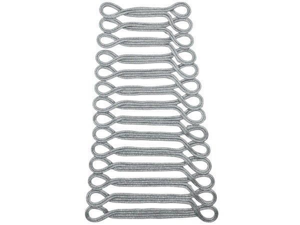 Aplikacja Szamerunki 13cm x 25cm SREBRNE cena za 1 szt szwajcarska ozdoba