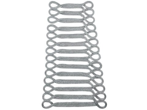 Aplikacja Szamerunki 13cm x 25cm SREBRNE cena za 1 szt szwajcarska ozdoba