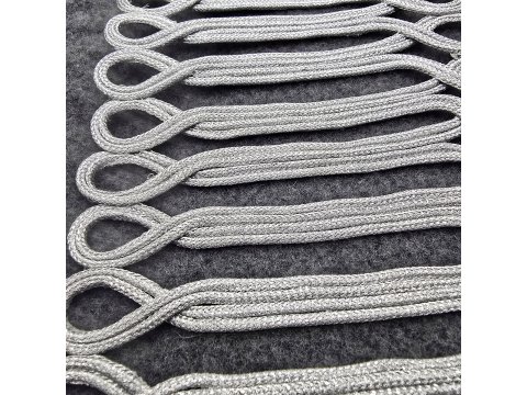Aplikacja Szamerunki 13cm x 25cm SREBRNE cena za 1 szt szwajcarska ozdoba