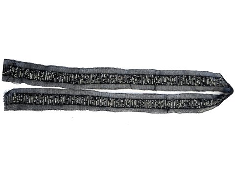 Aplikacja WSTAWKA CZARNA z koralami 85cm cena za 1szt Outlet Koniec Kolekcji ostatnie sztuki